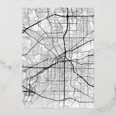 フォートワース・ラブロケーター |結婚式の日付の保存 箔招待状 (裏面)