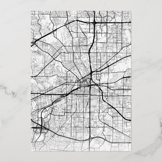 フォートワース・ラブロケーター |結婚式の日付の保存 箔招待状 (裏面)