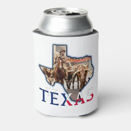 フォートワースLonghorns & Flagクーラーボックス 缶クーラー (缶裏面)