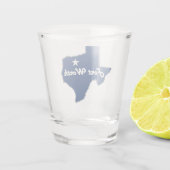 フォートワースTXテキサス州州マップおもしろいテキサンカウタウン ショットグラス (裏面)