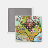 フォートワースTX マグネット (正面/裏面)