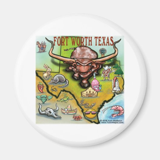 フォートワースTX マグネット (正面)