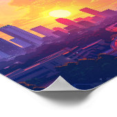 フォートワースTX USAに美しい夕日 ポスター (角)