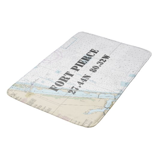 フォート航海のピアシングFL経度緯度グラフ バスマット (アングル)