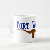 フォート・ワーステキサス州の旗 コーヒーマグカップ (正面左)