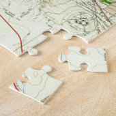 フォート・ワーステキサス州(1955年)のヴィンテージの地図 ジグソーパズル (側面)