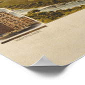 フォート・ワース、テキサス州、米国のアンティーク1891の地図 ポスター (角)