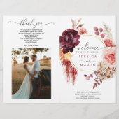 フォードボーホパンパスグラス結婚式 プログラム チラシ (正面)