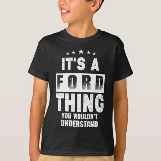 フォード愛が違うんだよ 面白Tシャツ Tシャツ (正面)