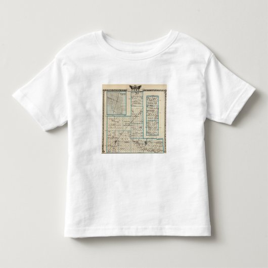 フォード郡およびPaxtonの地図 トドラーTシャツ (正面)