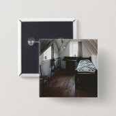 、フォードMadoxブラウンによって設計されているタオル掛け寝かせて下さい 缶バッジ (正面&裏面)