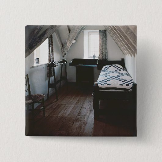 、フォードMadoxブラウンによって設計されているタオル掛け寝かせて下さい 缶バッジ (正面)