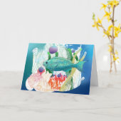 フォーナイト・フィッシュが挨拶した。 カード (黄色い花)