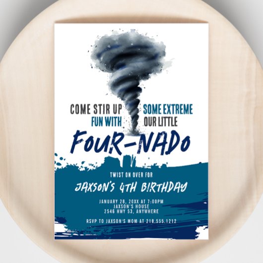 フォーナドツイスタートルナドブルーグランジ誕生日 招待状