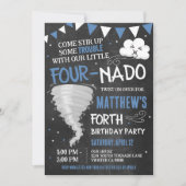 フォーナド・バースデー・招待状 トルネード ツイスター パーティー 招待状 (正面)