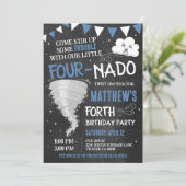 フォーナド・バースデー・招待状 トルネード ツイスター パーティー 招待状 (スタンド正面)