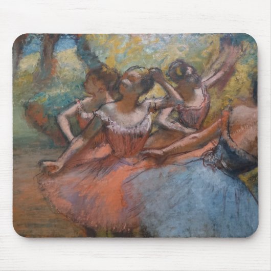 フォーバレリーナonステージ(バレエ) (by Edgar Degas) マウスパッド (正面)