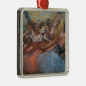 フォーバレリーナonステージ(バレエ) (by Edgar Degas) メタルオーナメント (右)