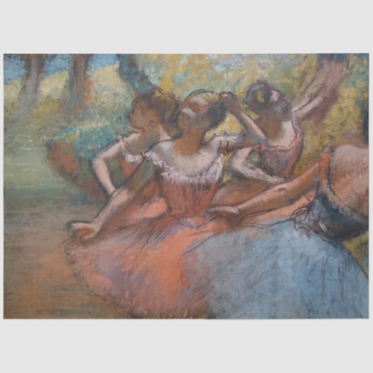 フォーバレリーナonステージ（バレエ） (by Edgar Degas) 薄葉紙 (正面)