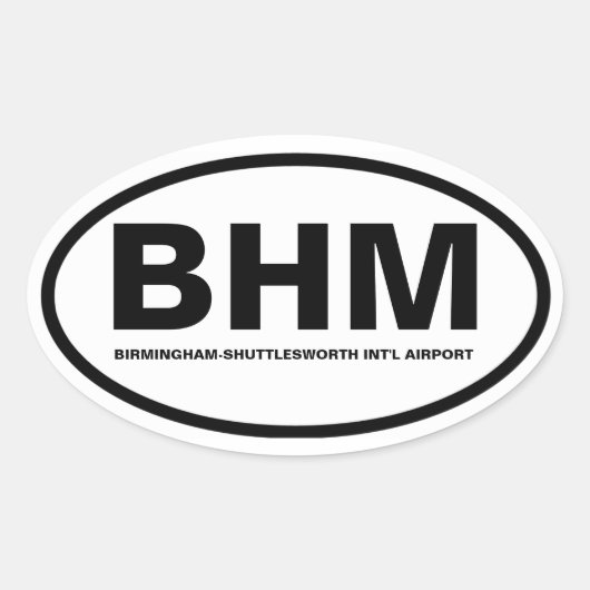 フォーバーミンガム「BHM」 楕円形シール (正面)