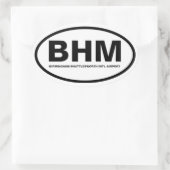 フォーバーミンガム「BHM」 楕円形シール (バッグ)