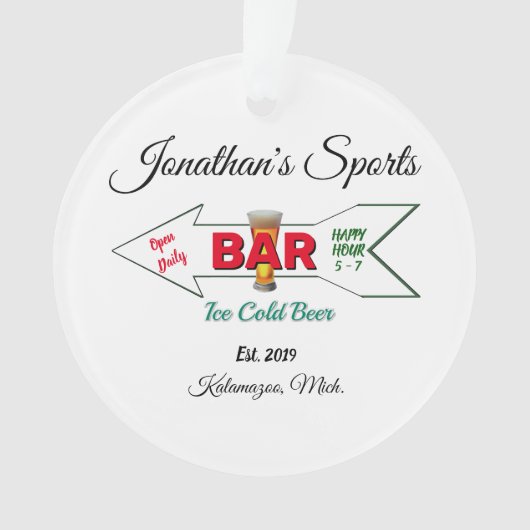 フォーヒムマンケーブバータバーンパブオーナメント オーナメント (正面)