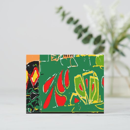 フォービズム抽象芸術図形 ポストカード (スタンド正面)