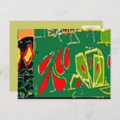 フォービズム抽象芸術図形 ポストカード (正面/裏面)