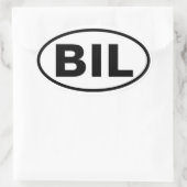 フォービリングス、モンタナ「BIL」 楕円形シール (バッグ)