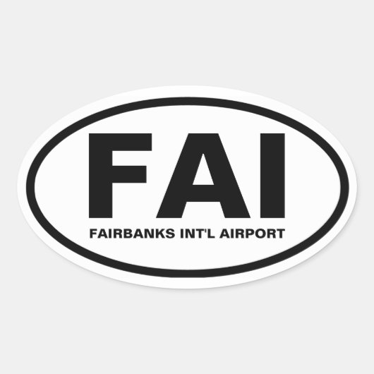 フォーフェアバンクス「FAI」 楕円形シール (正面)