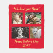 フォーフォトファパーソナライズされたミリフリースブランケット フリースブランケット (正面)