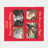 フォーフォトファパーソナライズされたミリフリースブランケット フリースブランケット (正面(横))