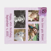 フォーフォトファパーソナライズされたミリフリースブランケット フリースブランケット (正面(横))