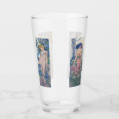 フォーフラワーアルフォンスミュシャ タンブラーグラス (裏面)
