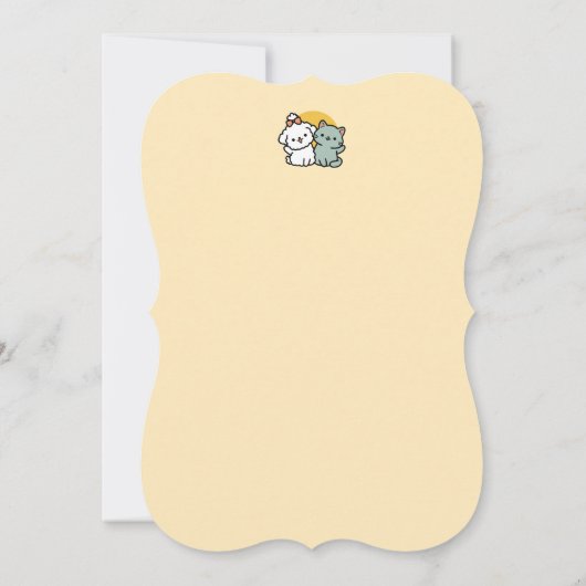 フォーフリ実在ー・フレンズ | かわいい猫とドッグデュオ (裏面)