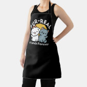 フォーフリ実在ー・フレンズ | かわいい猫とドッグデュオ エプロン (インサイチュ)