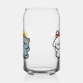 フォーフリ実在ー・フレンズ | かわいい猫とドッグデュオ ガラス缶 (左)