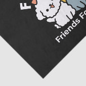 フォーフリ実在ー・フレンズ | かわいい猫とドッグデュオ 薄葉紙 (詳細)