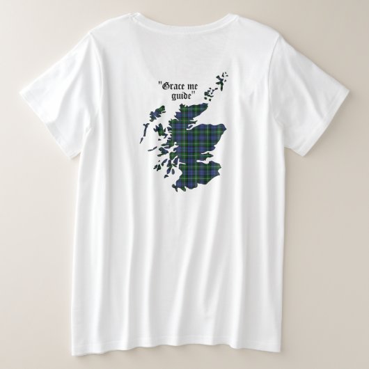 フォーブスクランウィメンズプラスサイズラグランTシャツ プラスサイズTシャツ (デザイン裏面)