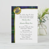 フォーブスタータンチェックプレイド結婚式招待状 招待状 (スタンド正面)