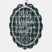 フォーブスドレススコットランドタータンチェッククリスマス オーナメントカード (左)