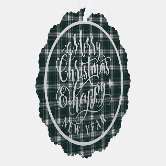 フォーブスドレススコットランドタータンチェッククリスマス オーナメントカード (右)