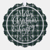 フォーブスドレススコットランドタータンチェッククリスマス オーナメントカード (正面)