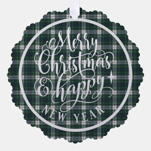 フォーブスドレススコットランドタータンチェッククリスマス オーナメントカード (正面)