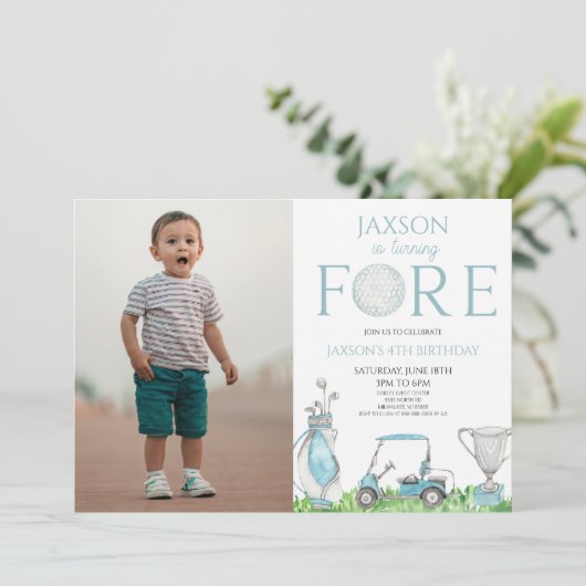 フォーブルーゴルフ写真4th第4バースデーパーティー 招待状 (スタンド正面)