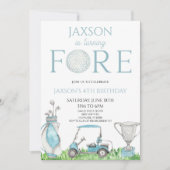 フォーブルーゴルフ4th誕生日パーティー 招待状 (正面)