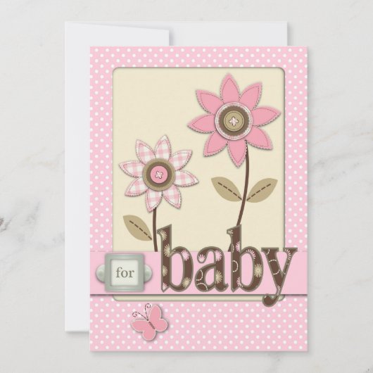 フォーベビーガール招待状 招待状 (正面)