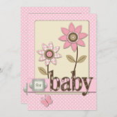 フォーベビーガール招待状 招待状 (正面/裏面)