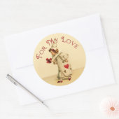 フォーマイラブヴィンテージバレンタインピエロ ラウンドシール (封筒)