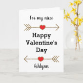フォーマイ姪のハッピーバレンタインデー カード (黄色い花)